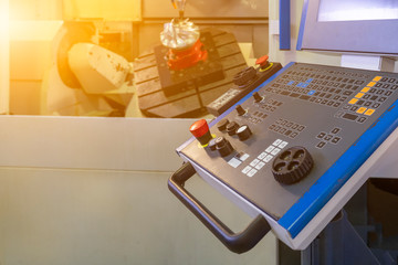 Five axis CNC machining with panel cutting jet turbine.