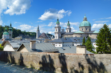 Medieval architecture of Salzburg, Austria. Altstadt Salzburg district.