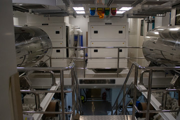 Engine room yacht