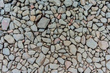 texture of small dirt road stones