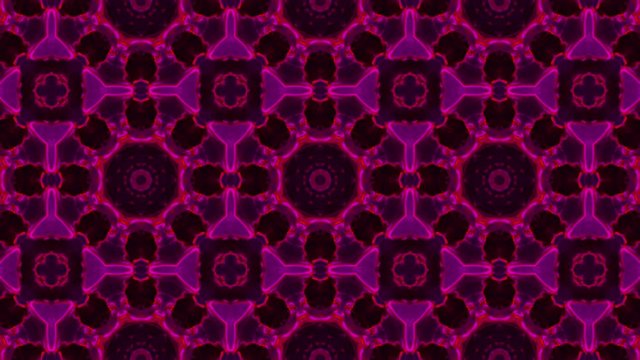Looped Abstract ornate decorative background. Electric Hypnotic kaleidoscope.