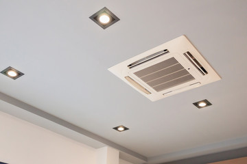Modern ceiling mounted cassette type air conditioning system
