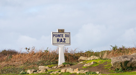 Panneau pointe du Raz Finist&egrave;re Bretagne France 