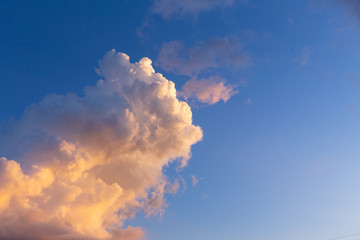 blue sky with white clouds