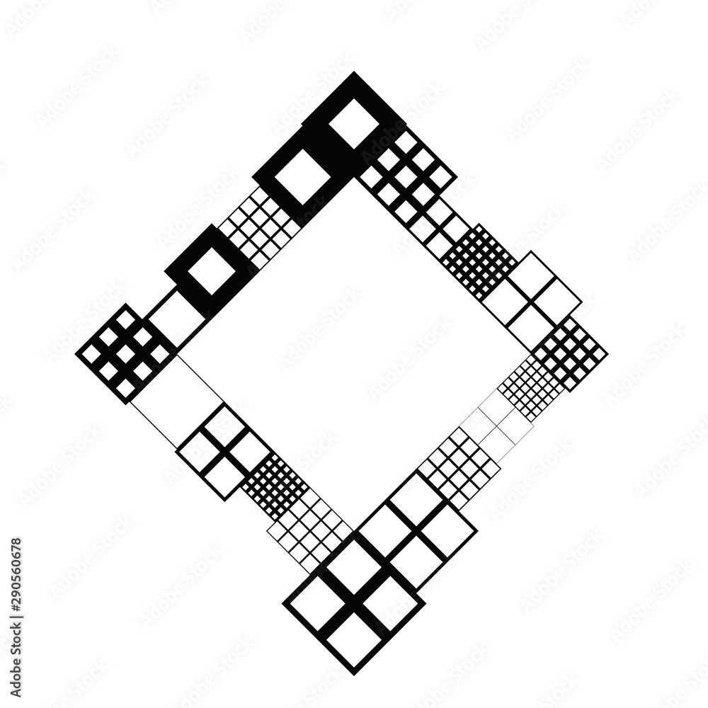 Poster minimal diagonal square badge background template - abstract geometrical vector graphic design from 
