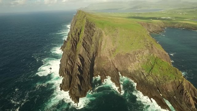 Coastal landscape in Sibyl Head, wide aerial
