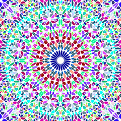 Fototapeta na wymiar Geometrical dynamic round ornament pattern mandala background design - circular abstract vector illustration