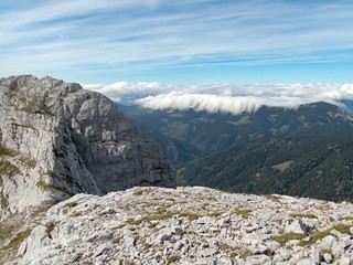 autumn hiking and mountaineeting in brandenburger alpen in austria