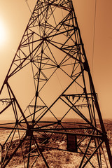 electric pylons on the Etoile massif north of Marseille