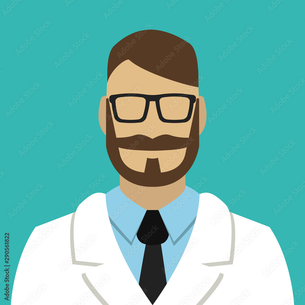 Aufkleber doctor vector. icon for web and mobile application. flat design style.