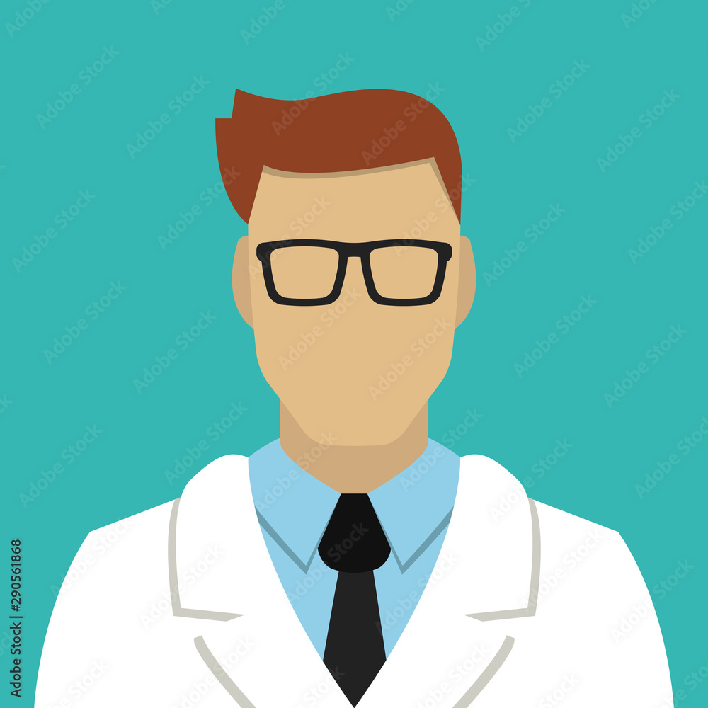 Poster doctor vector. icon for web and mobile application. flat design style.