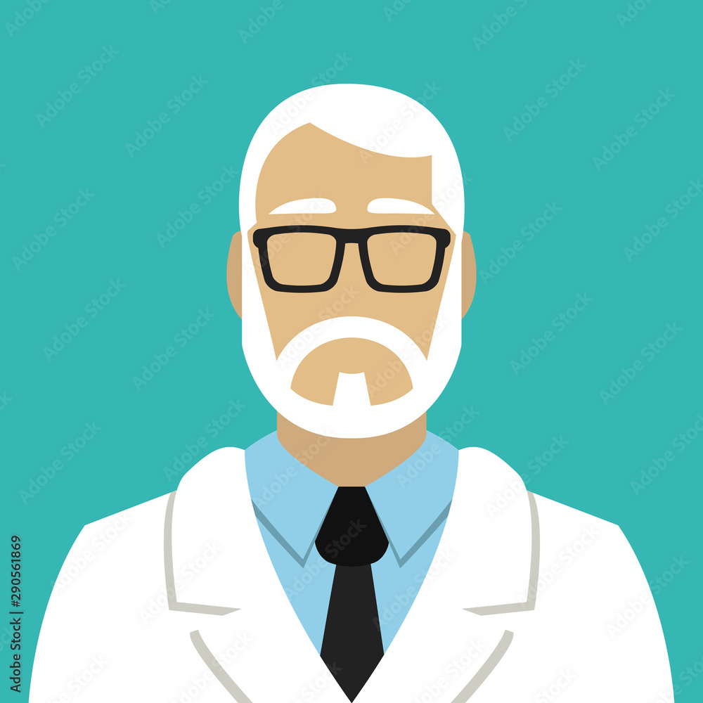 Poster doctor vector. icon for web and mobile application. flat design style.