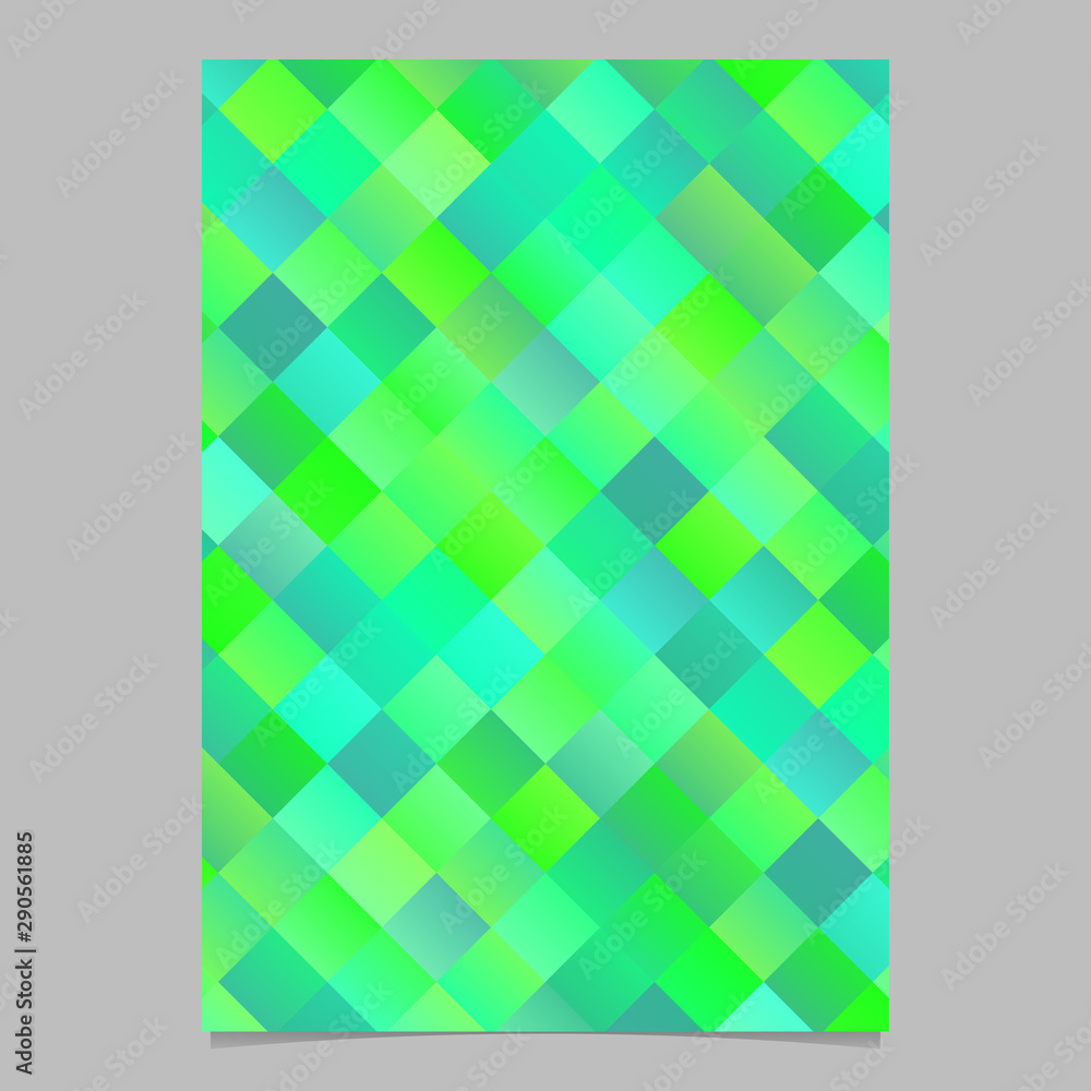 Poster Gradient geometrical modern colorful square pattern page template - abstract vector brochure design