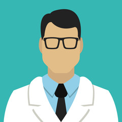 Doctor vector. Icon for web and mobile application. Flat design style.
