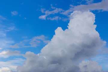 Fototapeta na wymiar Blue skies with white clouds on clear days