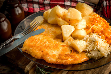 Fried chicken breast.