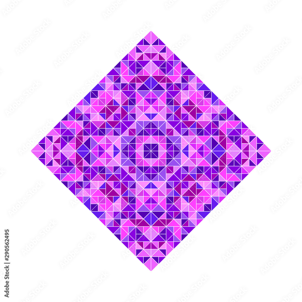 Poster geometrical abstract mosaic square symbol template - colorful polygonal squared vector element
