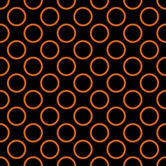 Dots orange and black vector background. Tile decoration wallpaper or autumn pattern