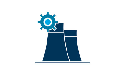 Power station settings icon for industrial or maintenance-related websites