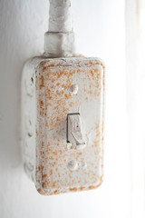 Bright white spotted light switch