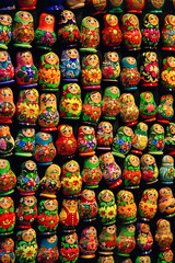 Fototapeta na wymiar National Russian souvenir. Nesting Dolls.
