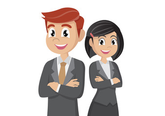 Businessman and women.