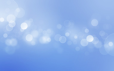 Bokeh in gentle blue background	