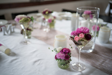 Wedding table decoration