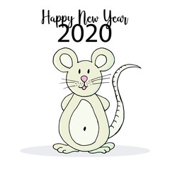 Happy New Year 2020. Banner, flyer, Happy New Year