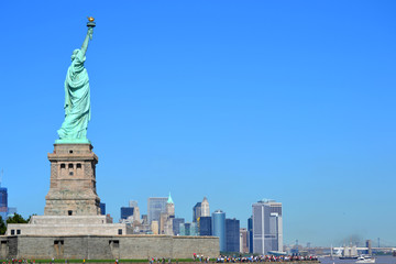  Statue of Liberty, New York. Symbol of democracy and freedom.  