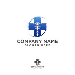 Medical cross and herbal leaf. medicine pharmacy logo