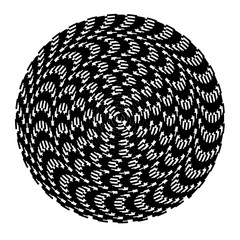 Concentric circles geometric vector element. Radial, radiating circular graphic for background.