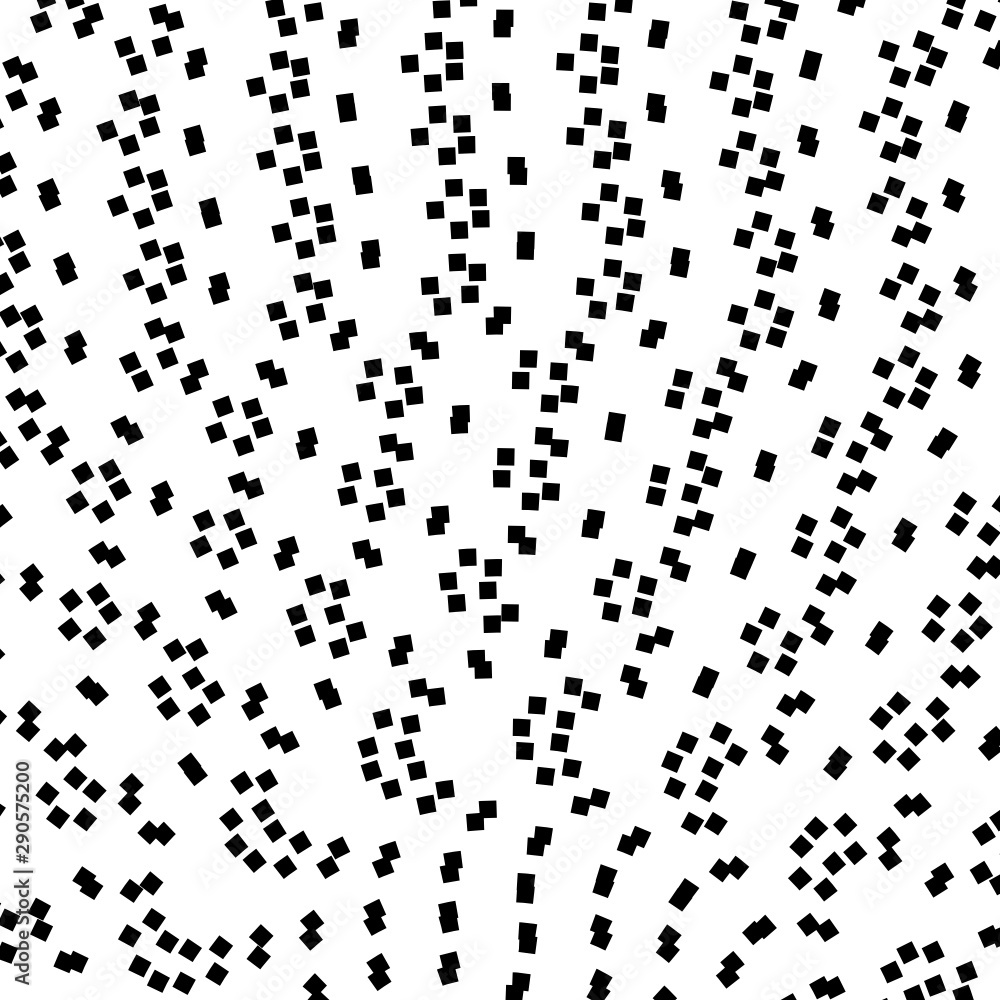 Poster abstract of futuristic technology in black square pattern pixel background.