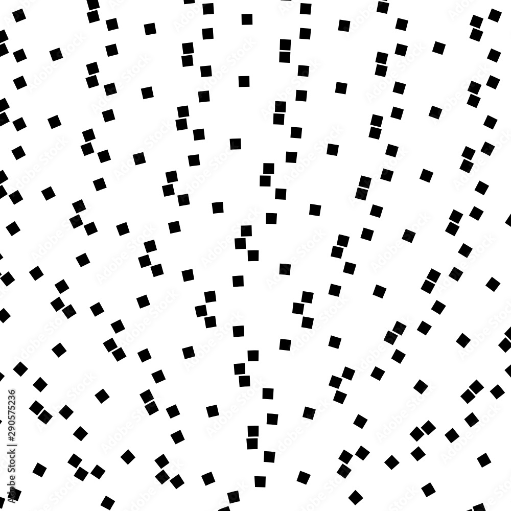 Poster abstract of futuristic technology in black square pattern pixel background.