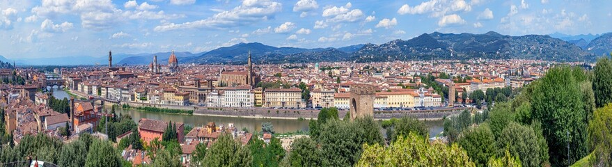 Obraz premium aerial view of Florence at river Arno