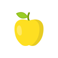 Apple icon. Vector illustration. Flat design.