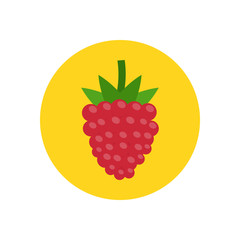 Raspberry icon. Vector illustration. Flat design.