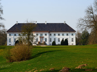 Fototapeta na wymiar Old classical style manor house Fyn Funen Denmark