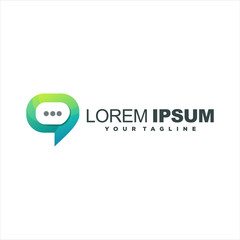 awesome media chat logo design