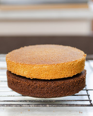 Chocolate Vanilla Sponge Cake for Birthday Cake