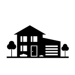 House icon isolated on background. Vector illustration.