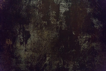 Dark black and brown background texture of a wallpaper with rusty stain and metallic pattern.