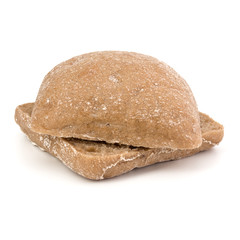 sliced Ciabatta bread isolated on white background cut out