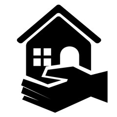 House icon isolated on background. Vector illustration.