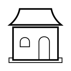 House icon isolated on background. Vector illustration.