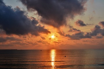 a sunrise in Mamaia resort