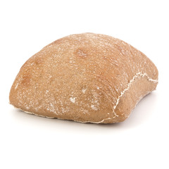 Ciabatta bread isolated on white background cut out