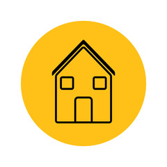 House vector. Icon for web and mobile application. Flat design style.