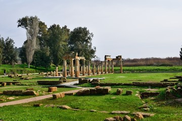 Fototapeta na wymiar Image shows the temple of Artemis located at Vravrona-Attica.