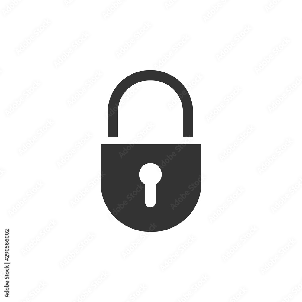 Poster lock icon. concept password, blocking, security. icon for web and mobile application. vector illustr